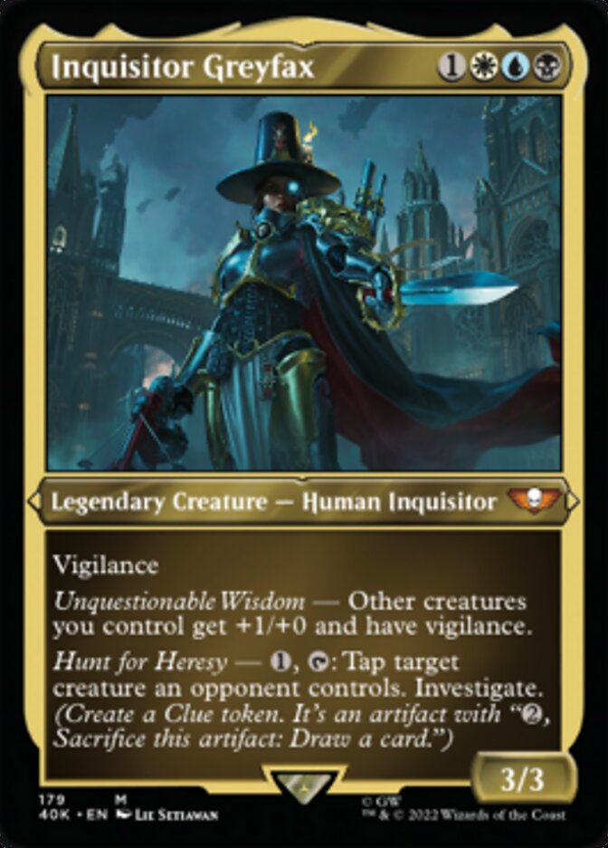 Inquisitor Greyfax (Display Commander) (Surge Foil) [Warhammer 40,000] | Black Swamp Games