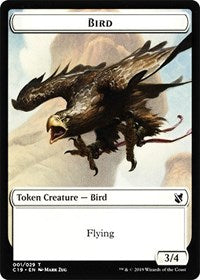 Bird (001) // Sculpture Double-Sided Token [Commander 2019 Tokens] | Black Swamp Games