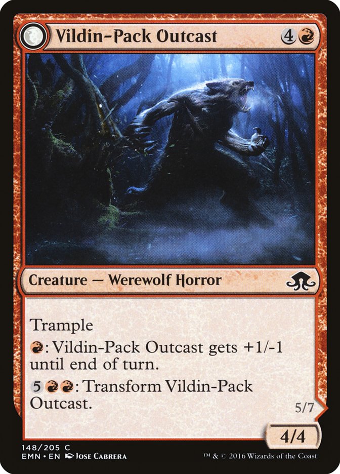 Vildin-Pack Outcast // Dronepack Kindred [Eldritch Moon] | Black Swamp Games