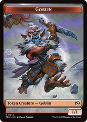 Goblin // Warrior Double-Sided Token [Tarkir: Dragonstorm Tokens] | Black Swamp Games