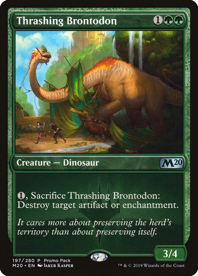 Thrashing Brontodon (Promo Pack) [Core Set 2020 Promos] | Black Swamp Games