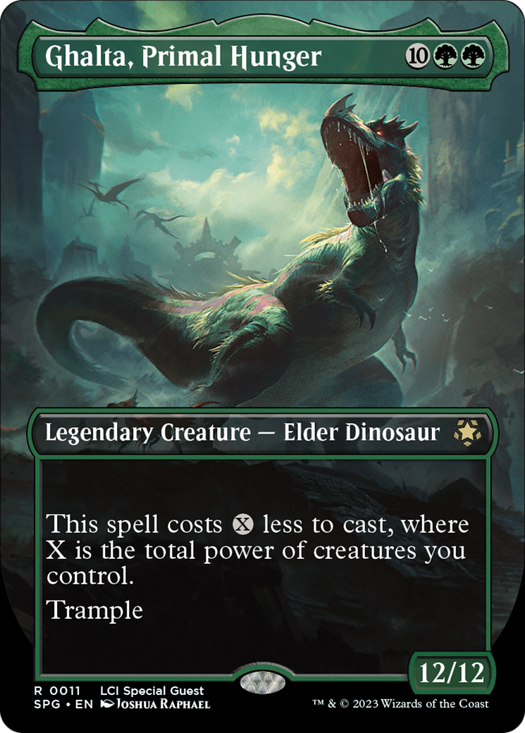 Ghalta, Primal Hunger (Borderless) [The Lost Caverns of Ixalan Special Guests] | Black Swamp Games
