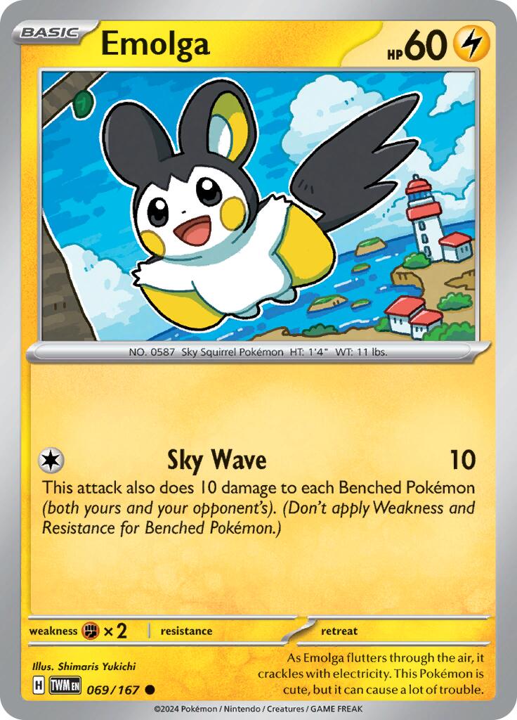 Emolga (069/167) [Scarlet & Violet: Twilight Masquerade] | Black Swamp Games