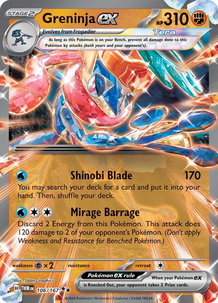 Greninja ex (106/167) [Scarlet & Violet: Twilight Masquerade] | Black Swamp Games