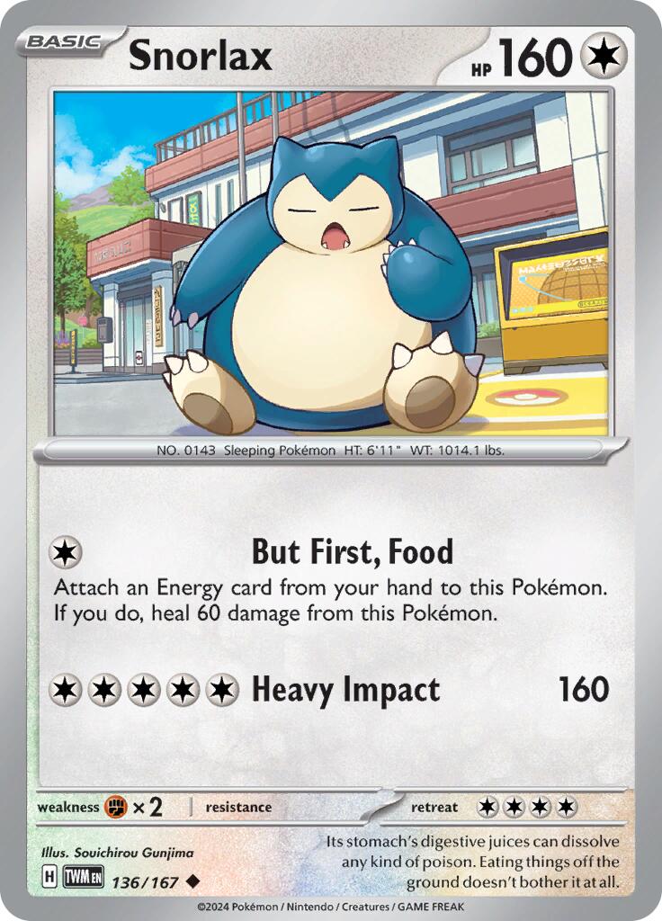 Snorlax (136/167) [Scarlet & Violet: Twilight Masquerade] | Black Swamp Games