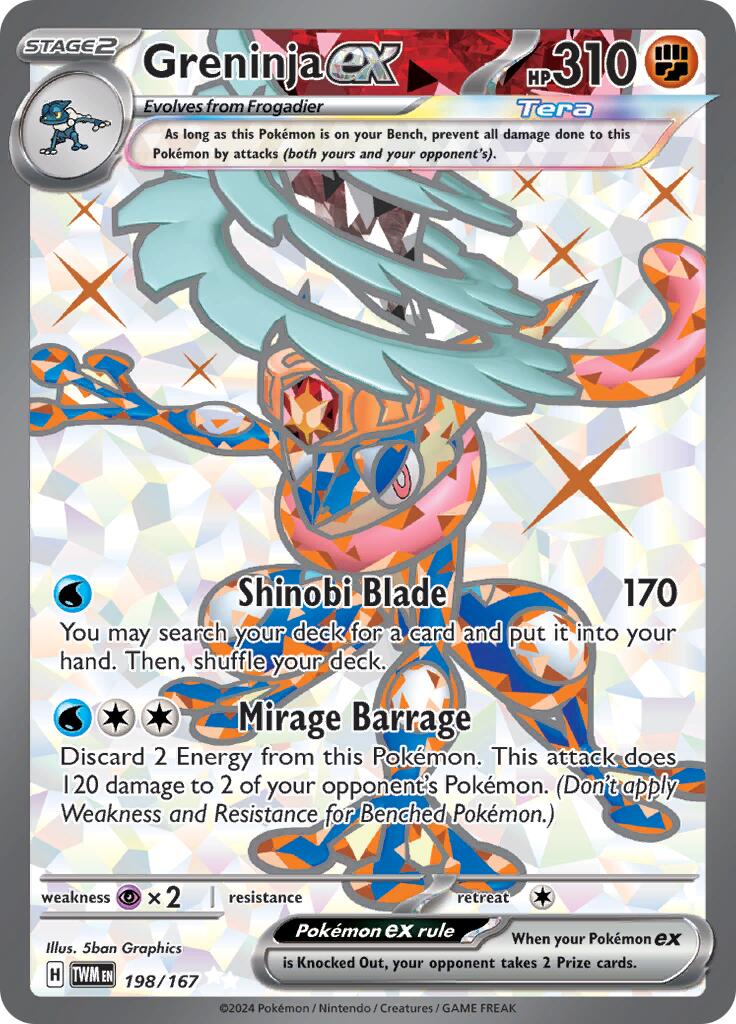 Greninja ex (198/167) [Scarlet & Violet: Twilight Masquerade] | Black Swamp Games