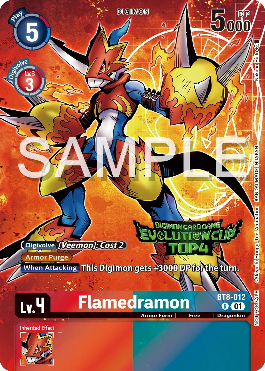 Flamedramon [BT8-012] (2024 Evolution Cup Top 4) [New Awakening Promos] | Black Swamp Games
