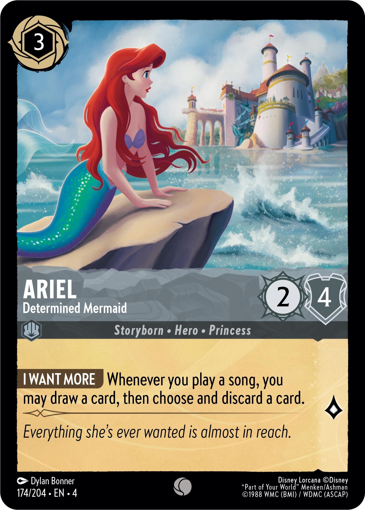 Ariel - Determined Mermaid (174/204) [Ursula's Return] | Black Swamp Games