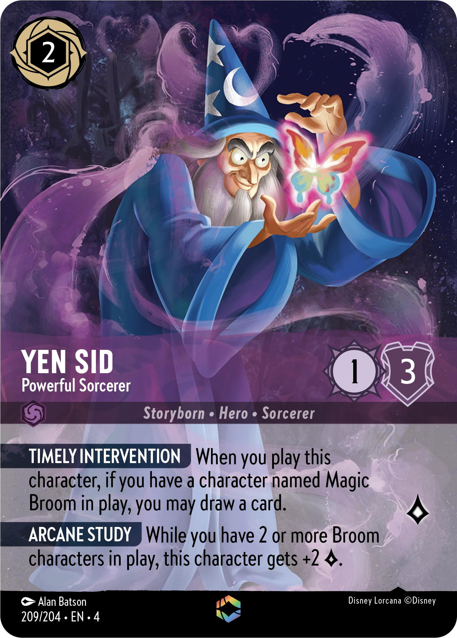 Yen Sid - Powerful Sorcerer (Enchanted) (209/204) [Ursula's Return] | Black Swamp Games