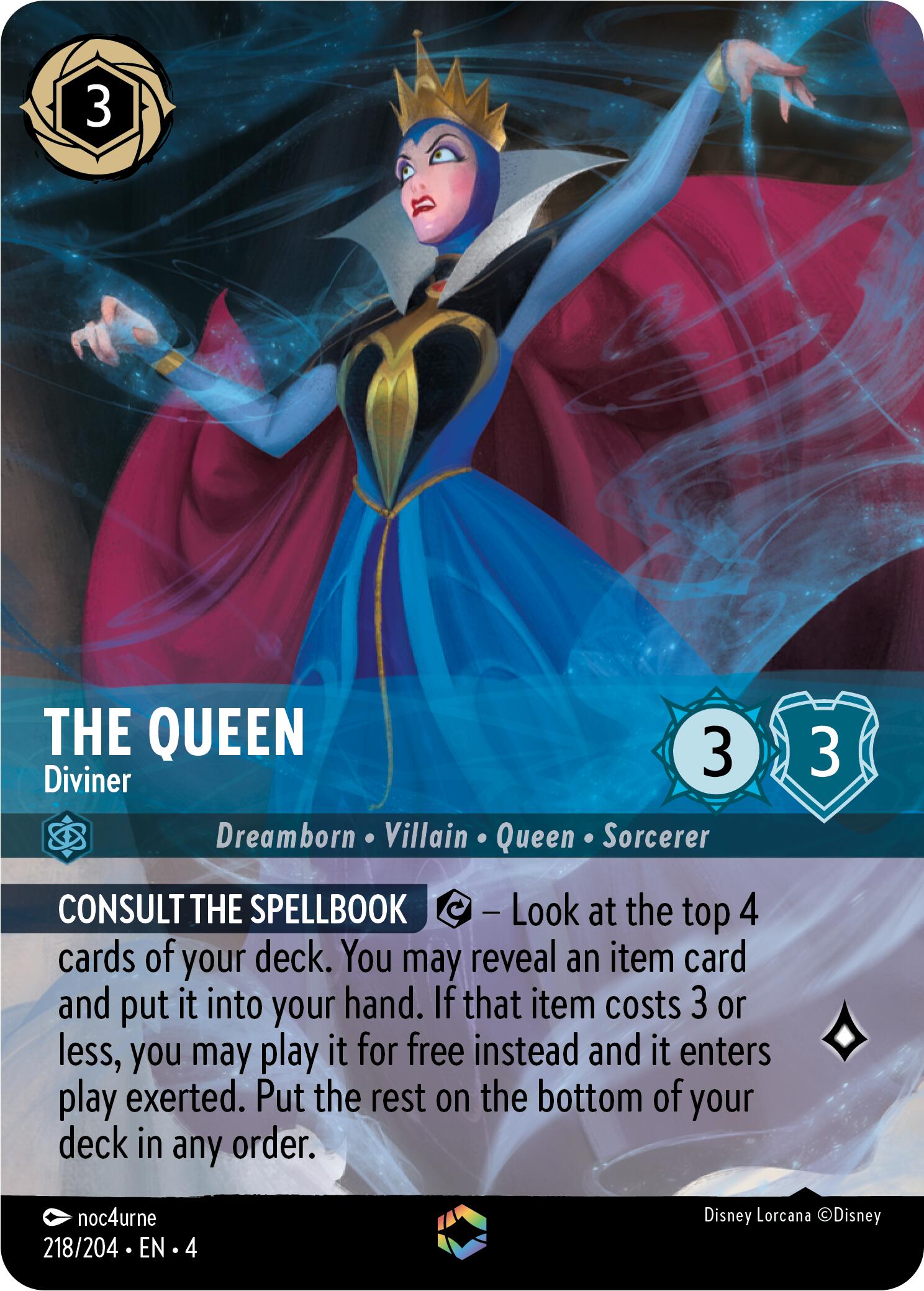 The Queen - Diviner (Enchanted) (218/204) [Ursula's Return] | Black Swamp Games