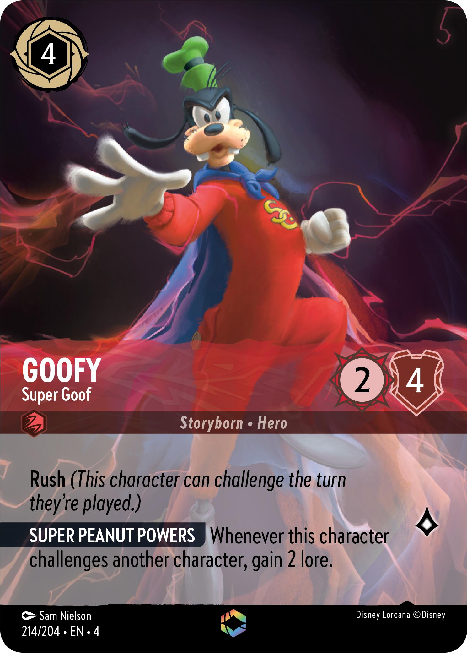 Goofy - Super Goof (Enchanted) (214/204) [Ursula's Return] | Black Swamp Games