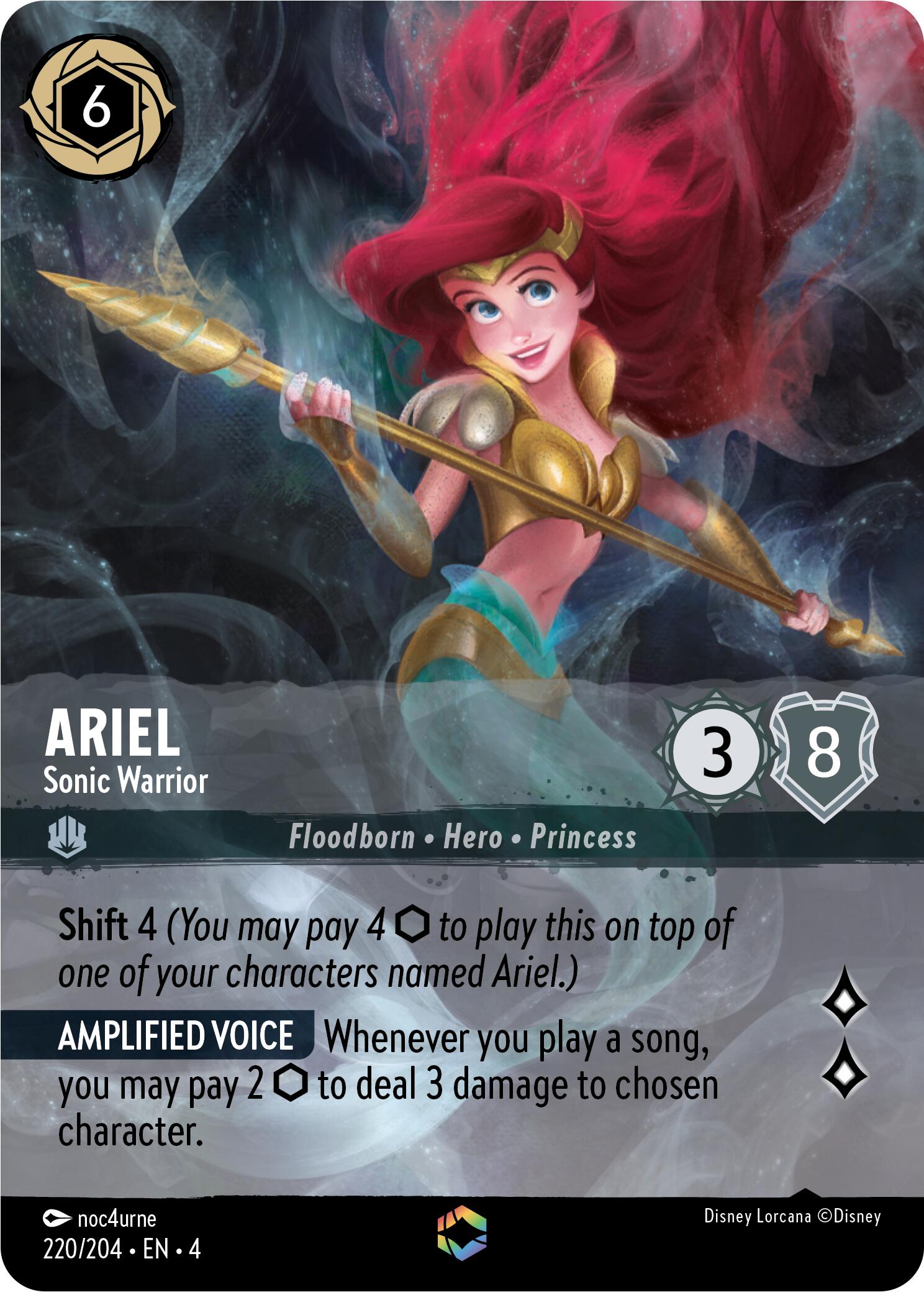 Ariel - Sonic Warrior (Enchanted) (220/204) [Ursula's Return] | Black Swamp Games