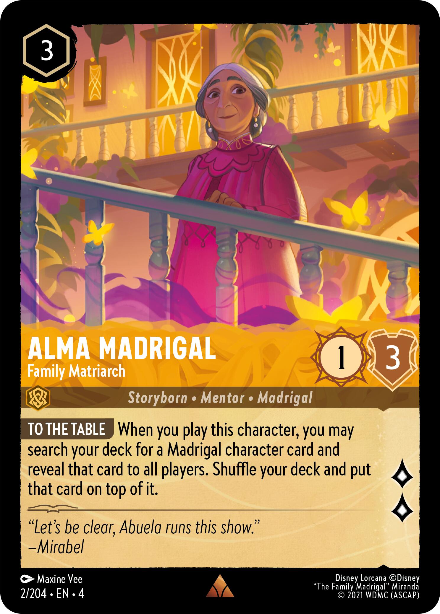 Alma Madrigal - Family Matriarch (2/204) [Ursula's Return] | Black Swamp Games