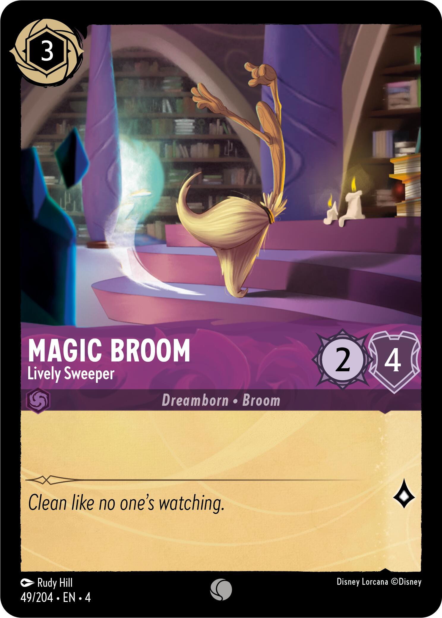 Magic Broom - Lively Sweeper (49/204) [Ursula's Return] | Black Swamp Games