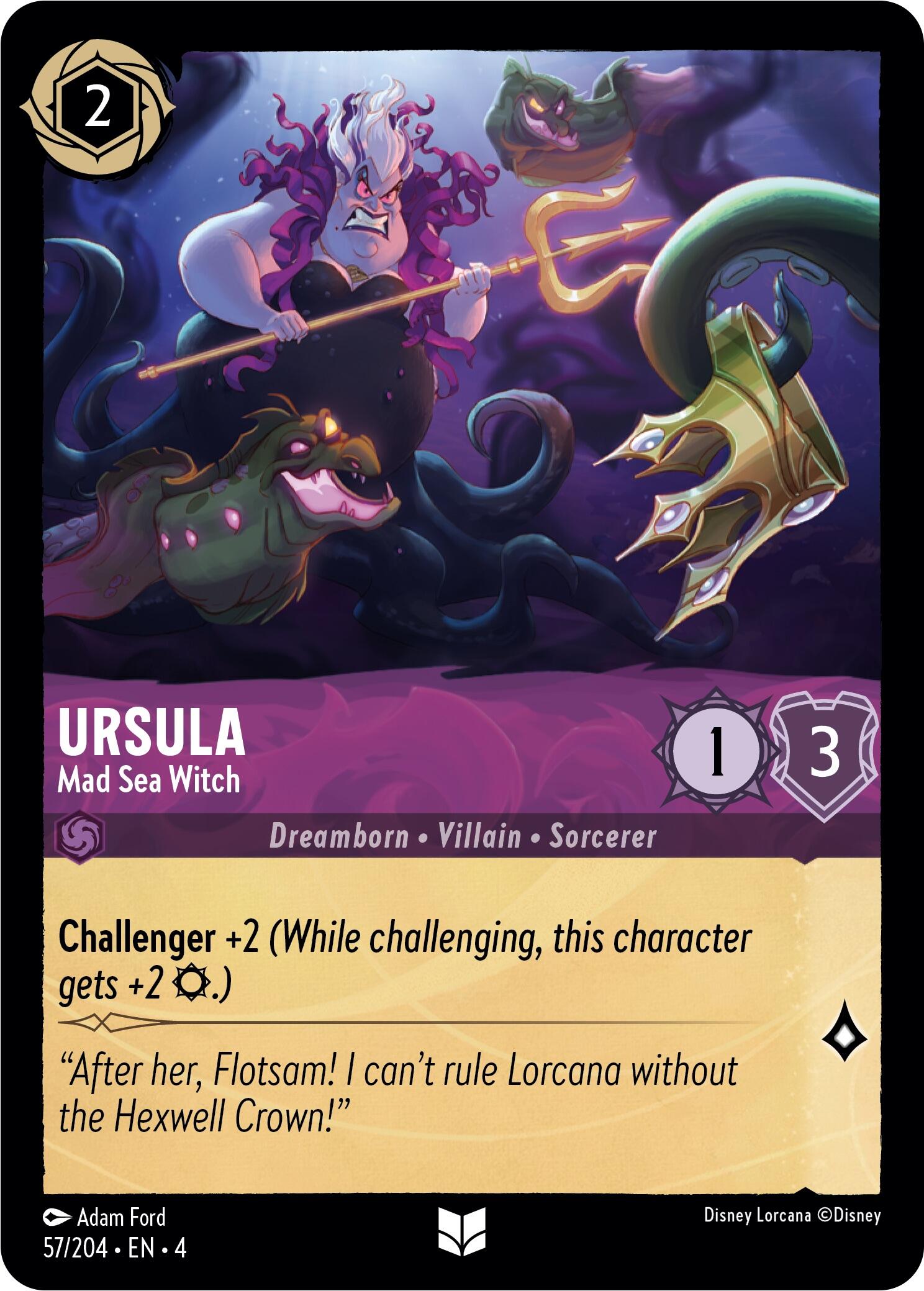 Ursula - Mad Sea Witch (57/204) [Ursula's Return] | Black Swamp Games