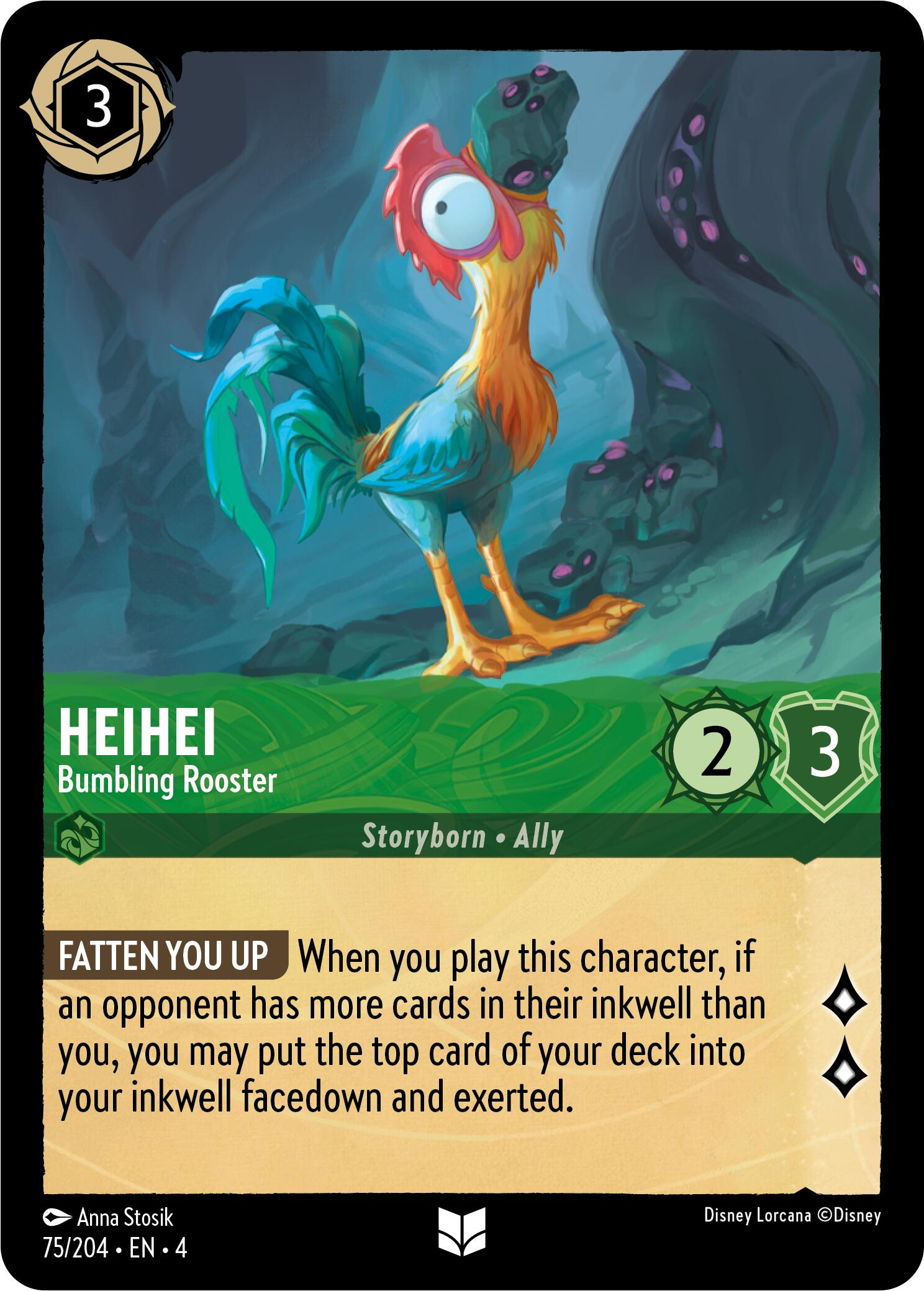 Heihei - Bumbling Rooster (75/204) [Ursula's Return] | Black Swamp Games
