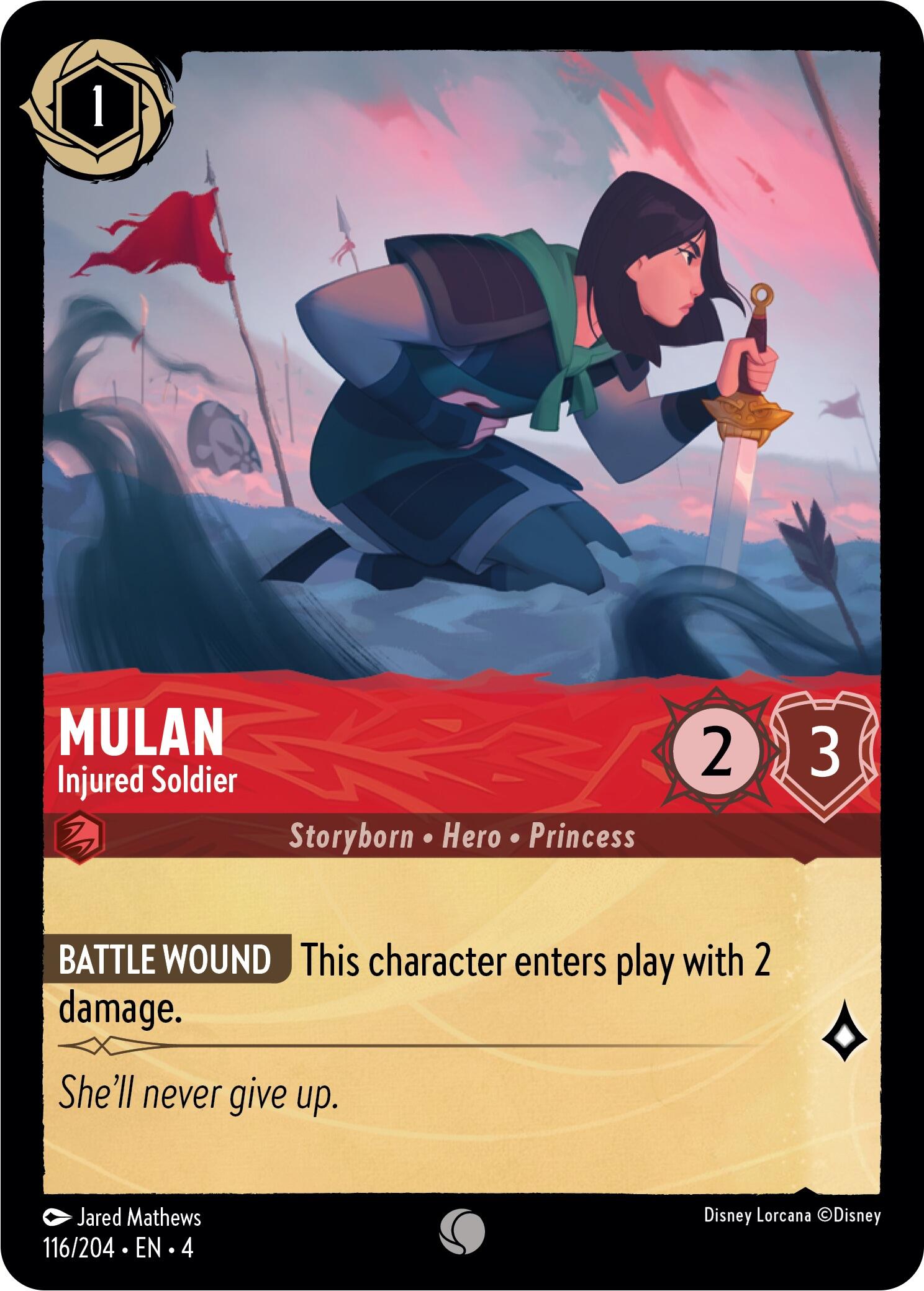 Mulan - Injured Soldier (116/204) [Ursula's Return] | Black Swamp Games