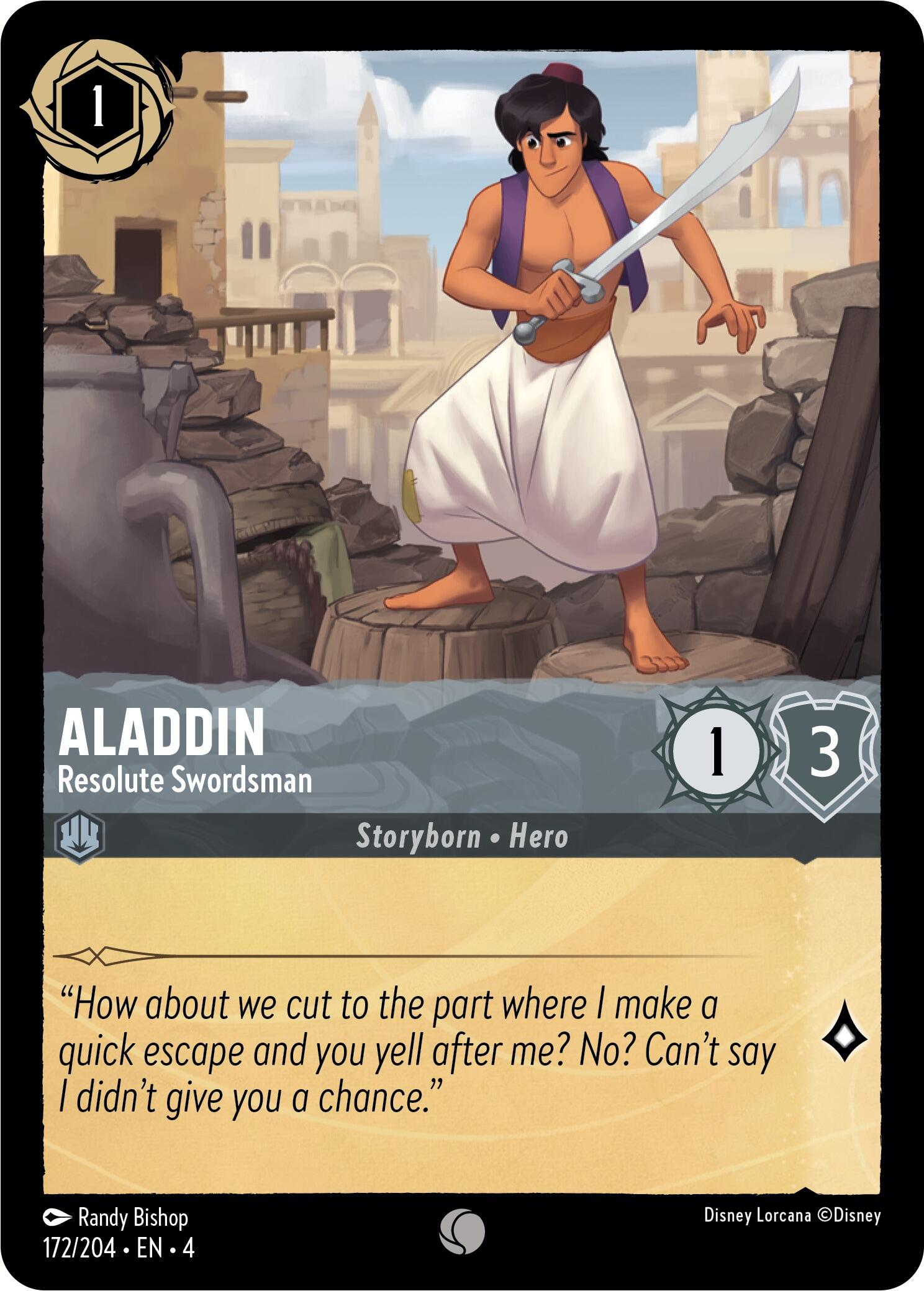 Aladdin - Resolute Swordsman (172/204) [Ursula's Return] | Black Swamp Games