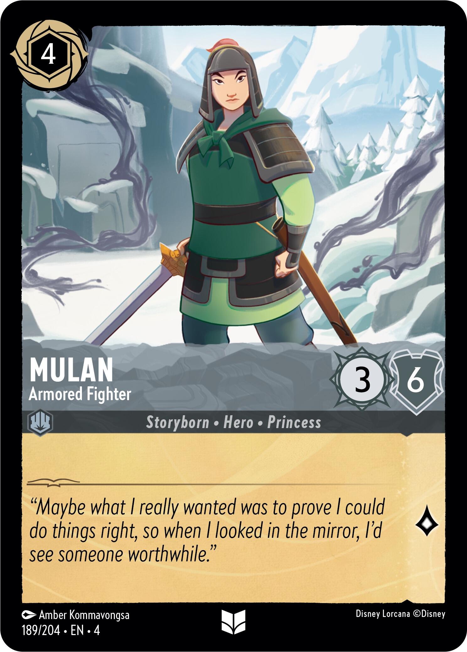 Mulan - Armored Fighter (189/204) [Ursula's Return] | Black Swamp Games