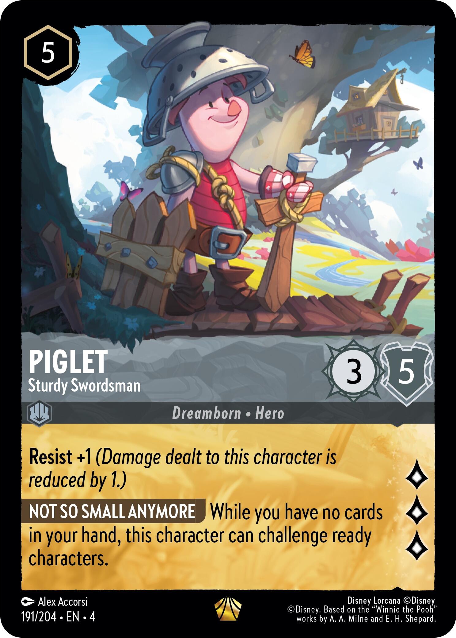 Piglet - Sturdy Swordsman (191/204) [Ursula's Return] | Black Swamp Games