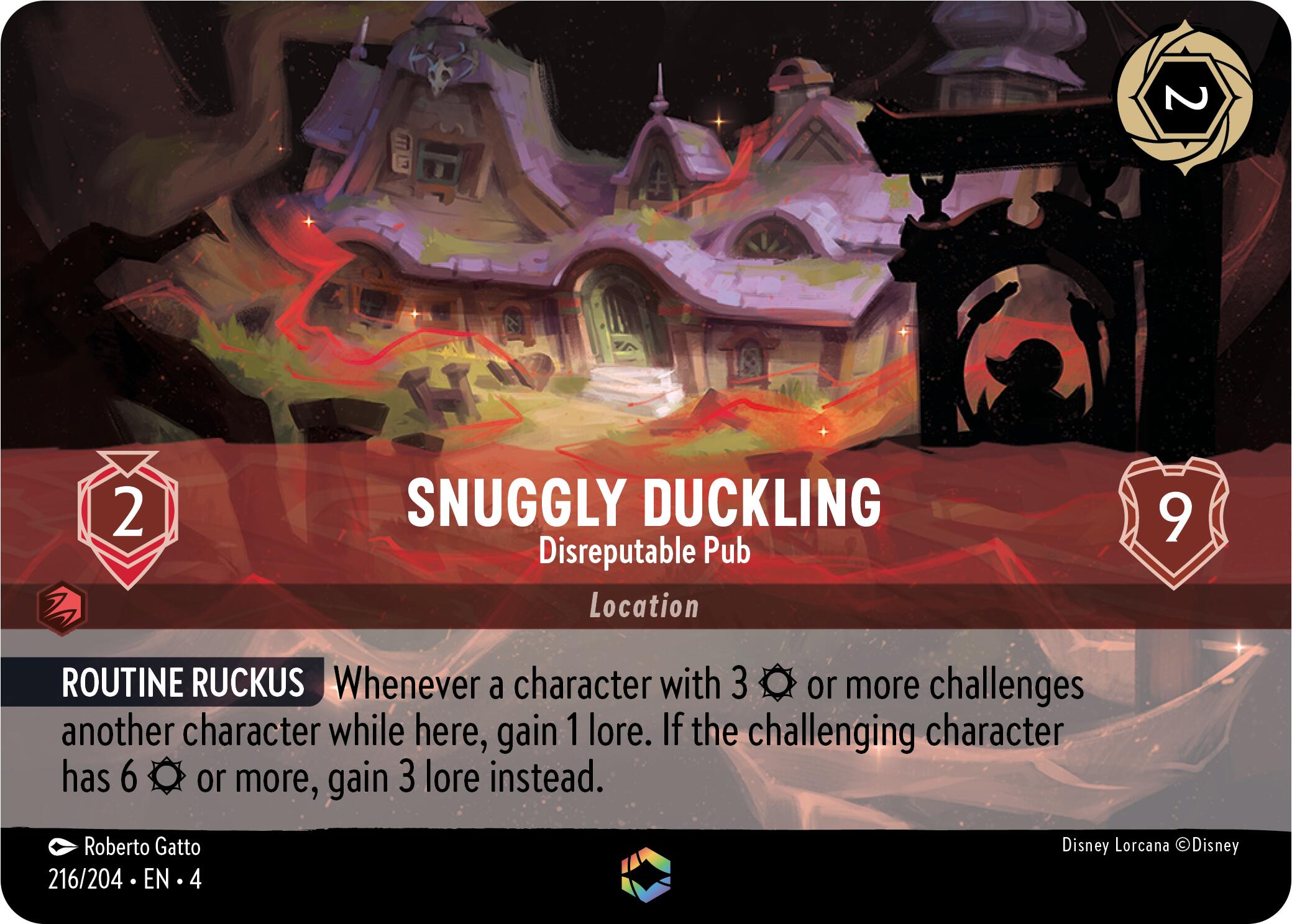 Snuggly Duckling - Disreputable Pub (Enchanted) (216/204) [Ursula's Return] | Black Swamp Games