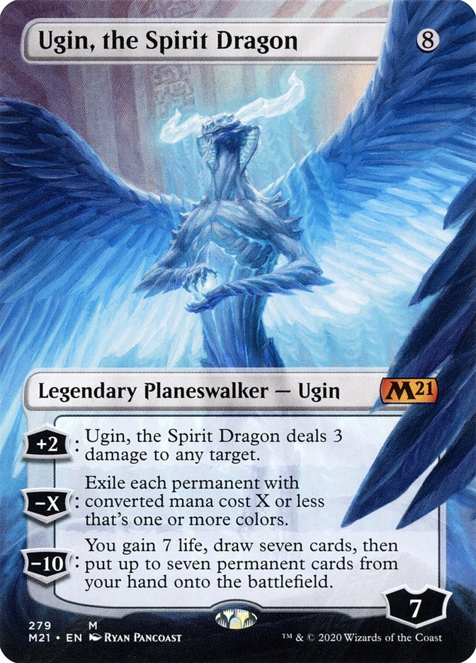 Ugin, the Spirit Dragon (279) (Borderless) [Core Set 2021] | Black Swamp Games