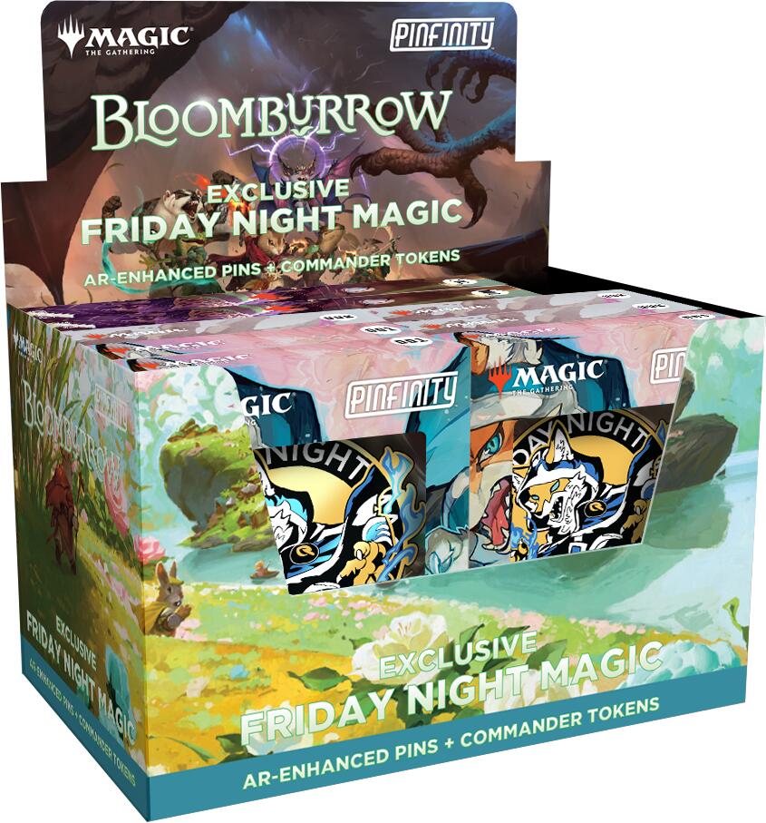 Bloomburrow - Pinfinity Friday Night Magic AR-Enhanced Pin + Commander Token Display | Black Swamp Games