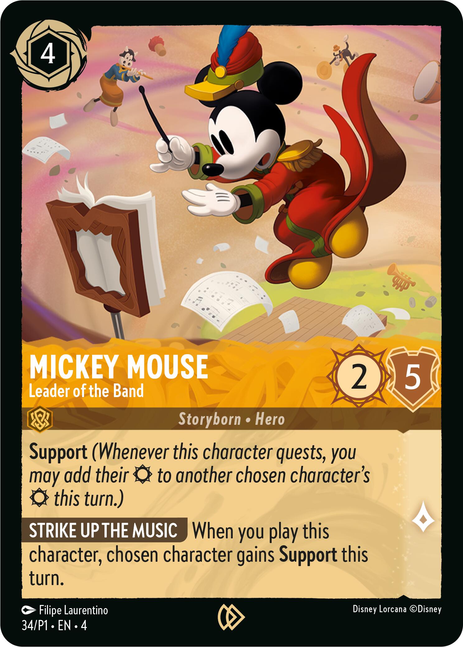 Mickey Mouse - Leader of the Band (34) [Promo Cards] | Black Swamp Games
