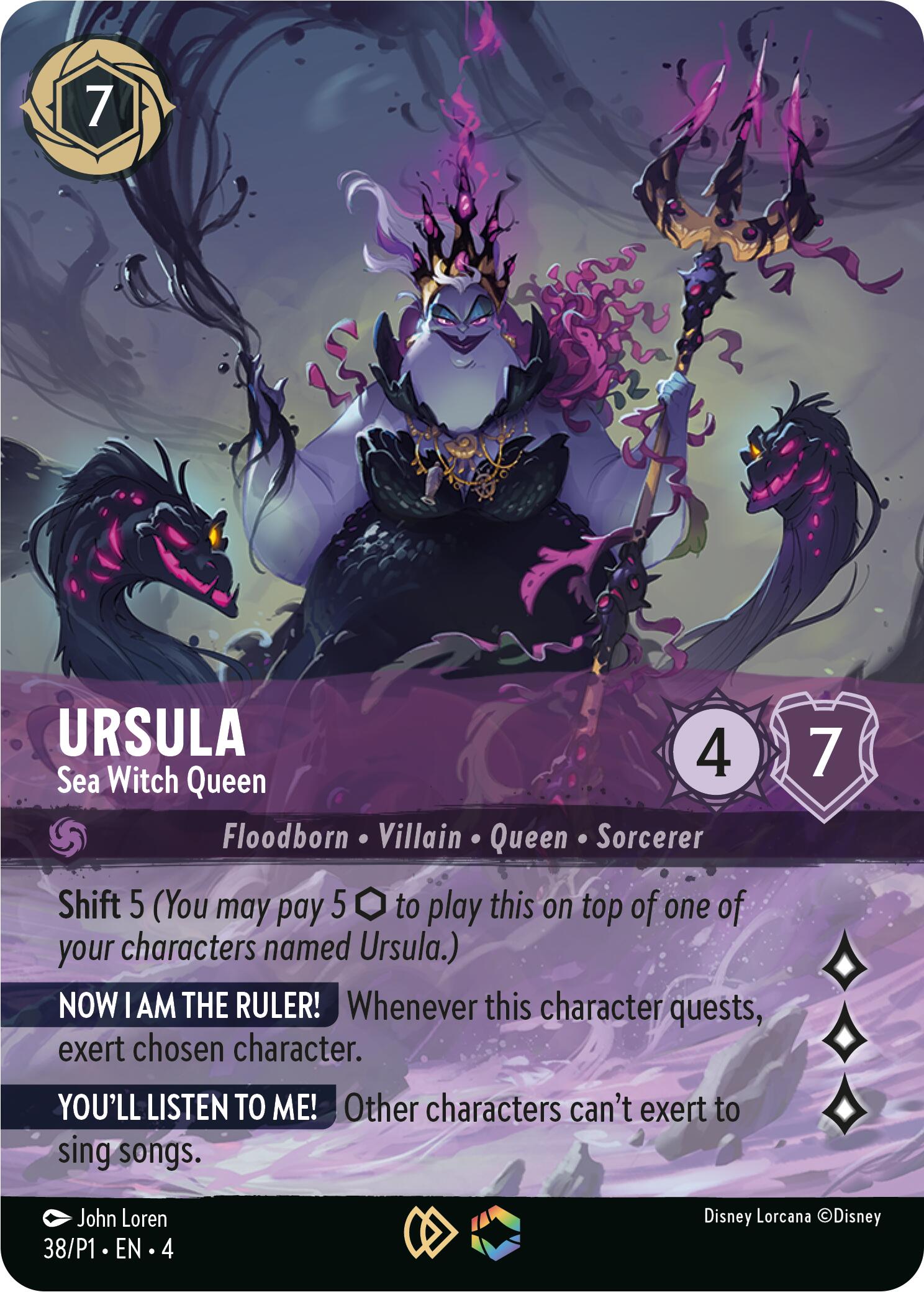 Ursula - Sea Witch Queen (Store Championship) (38) [Promo Cards] | Black Swamp Games