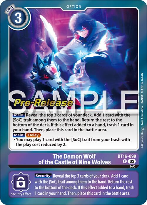 The Demon Wolf of the Castle of Nine Wolves [BT16-099] [Beginning Observer Pre-Release Promos] | Black Swamp Games