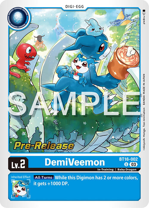 DemiVeemon [BT16-002] [Beginning Observer Pre-Release Promos] | Black Swamp Games