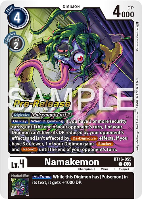 Namakemon [BT16-055] [Beginning Observer Pre-Release Promos] | Black Swamp Games
