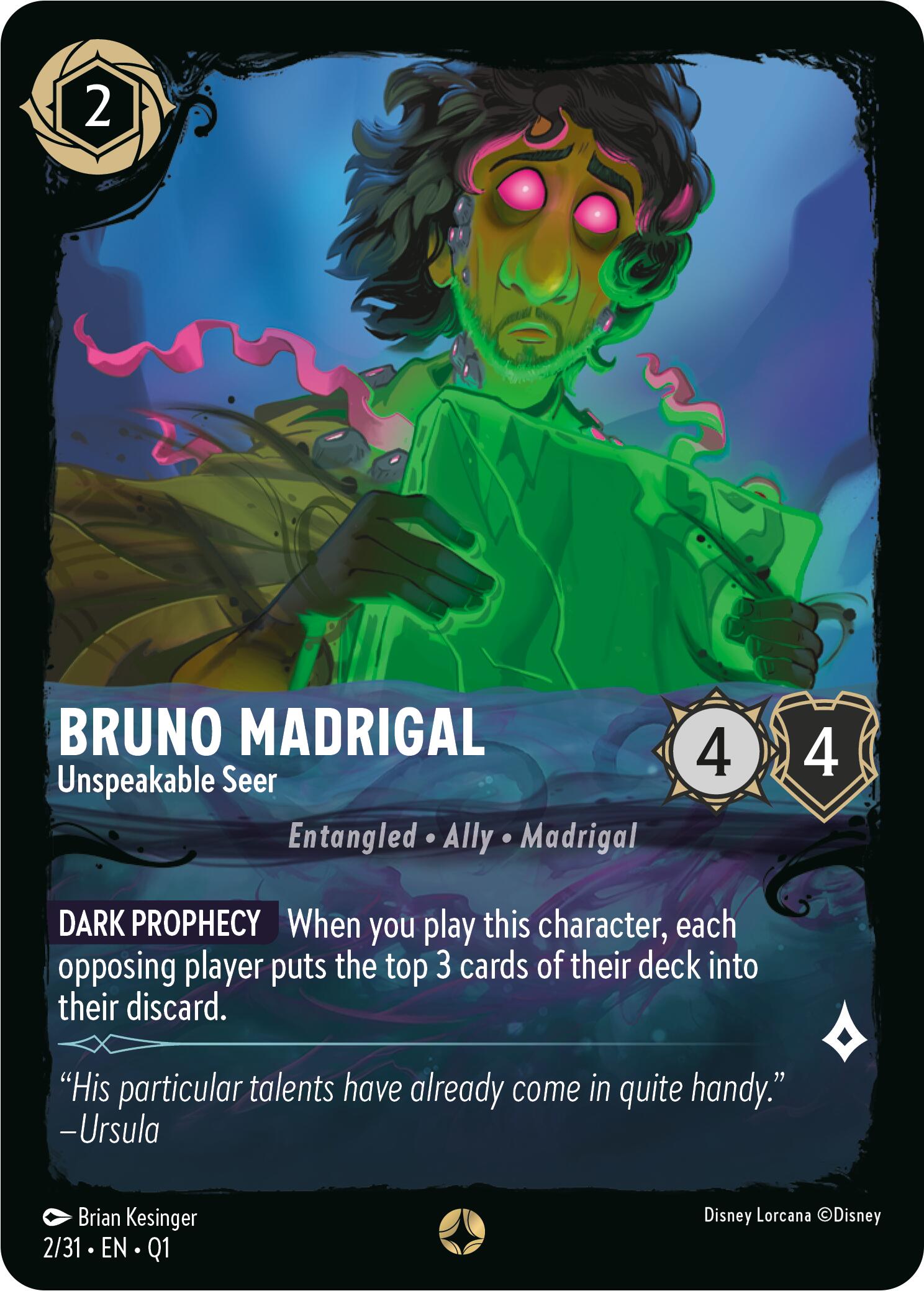 Bruno Madrigal - Unspeakable Seer (2/31) [Illumineer's Quest: Deep Trouble] | Black Swamp Games