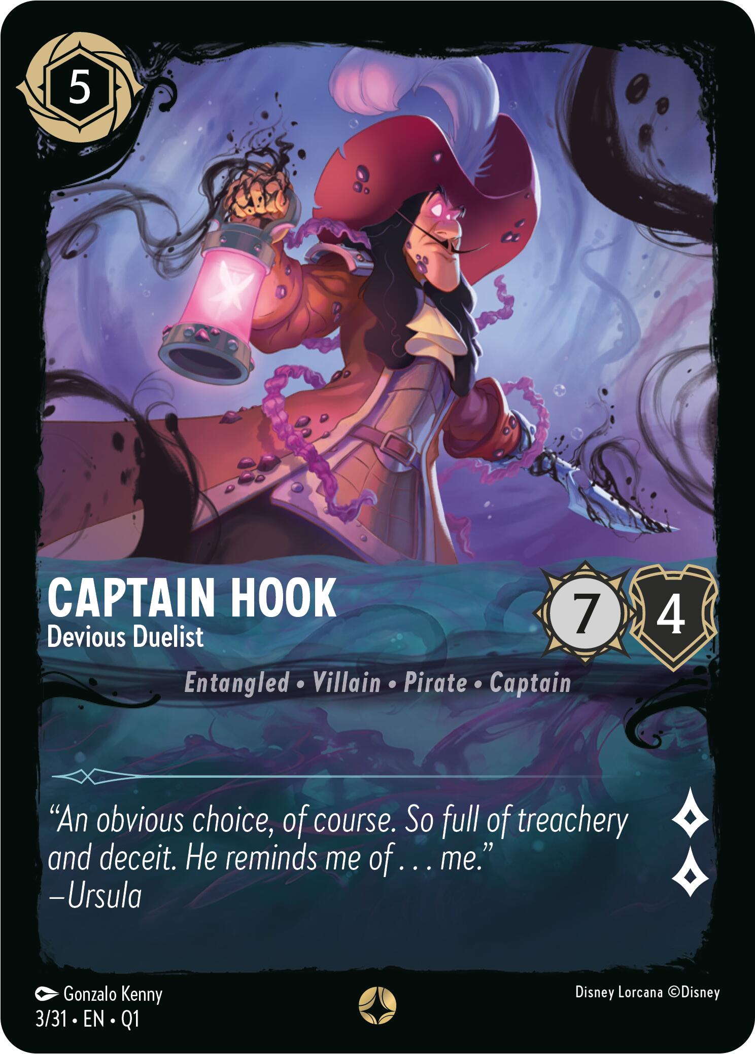 Captain Hook - Devious Duelist (3/31) [Illumineer's Quest: Deep Trouble] | Black Swamp Games