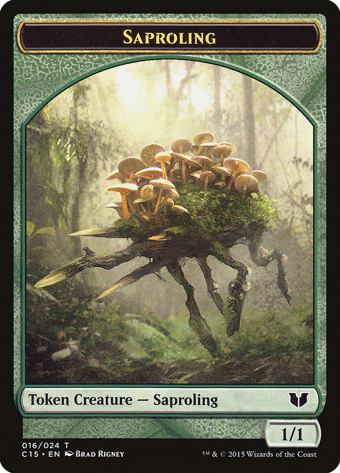 Elephant // Saproling Double-Sided Token [Commander 2015 Tokens] | Black Swamp Games