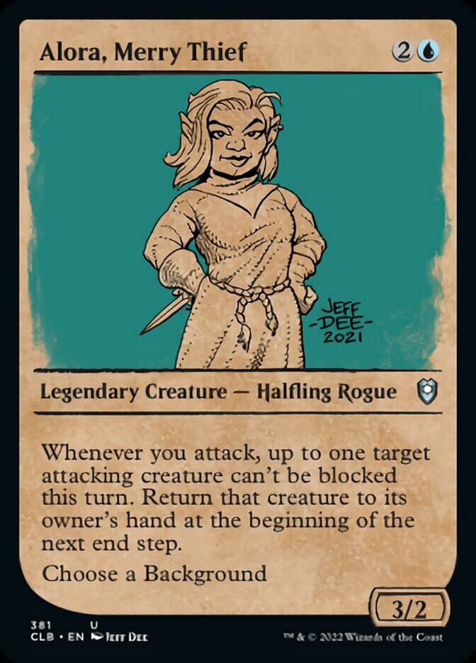 Alora, Merry Thief (Showcase) [Commander Legends: Battle for Baldur's Gate] | Black Swamp Games