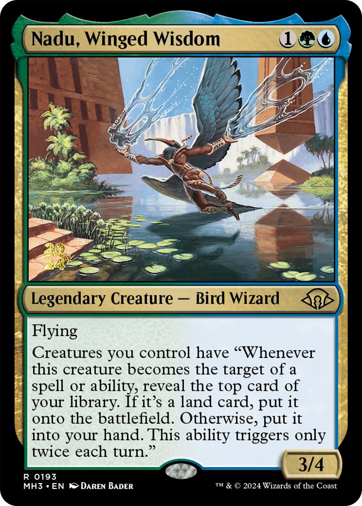 Nadu, Winged Wisdom [Modern Horizons 3 Prerelease Promos] | Black Swamp Games