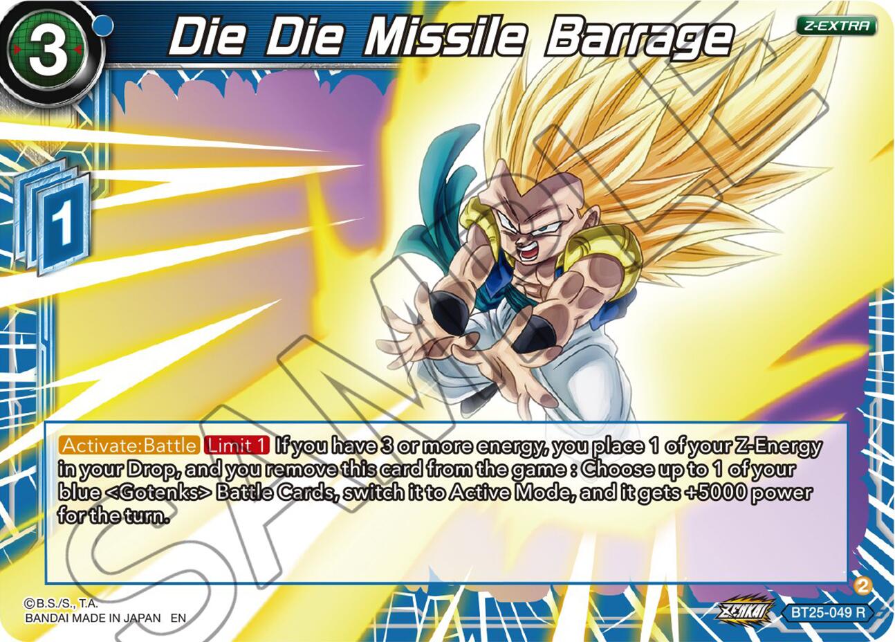 Die Die Missile Barrage (BT25-049) [Legend of the Dragon Balls] | Black Swamp Games