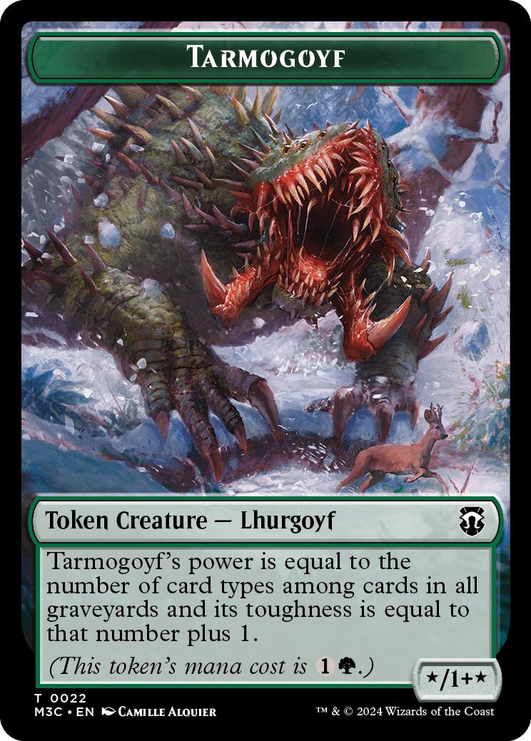 Tarmogoyf // Goblin Double-Sided Token [Modern Horizons 3 Commander Tokens] | Black Swamp Games