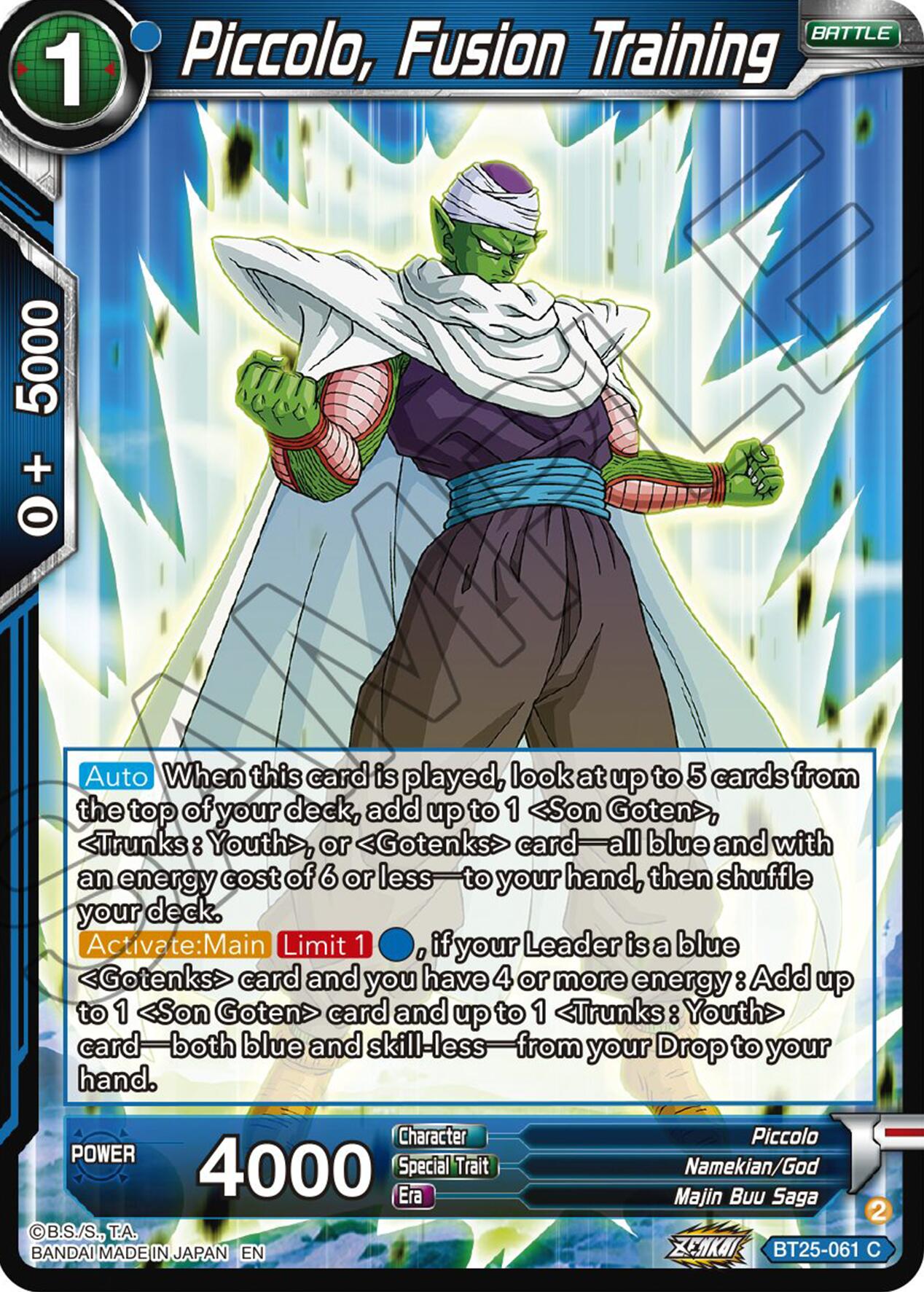 Piccolo, Fusion Training (BT25-061) [Legend of the Dragon Balls] | Black Swamp Games