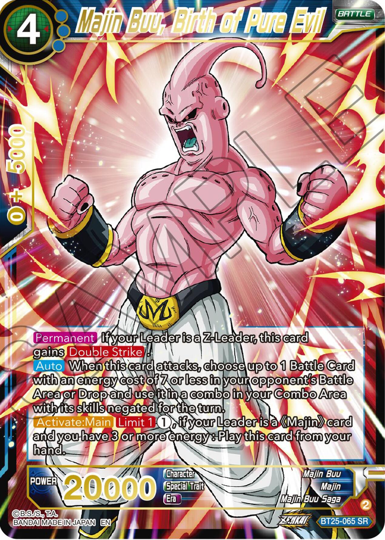 Majin Buu, Birth of Pure Evil (BT25-065) [Legend of the Dragon Balls] | Black Swamp Games