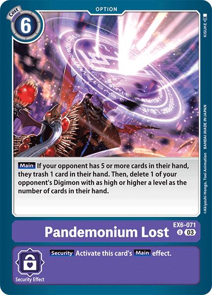 Pandemonium Lost [EX6-071] [Infernal Ascension] | Black Swamp Games