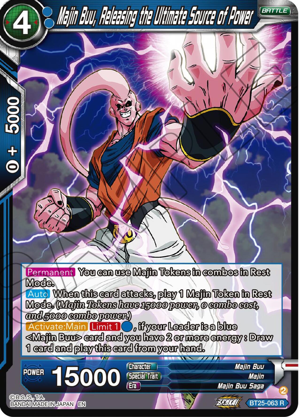 Majin Buu, Releasing the Ultimate Source of Power (BT25-063) [Legend of the Dragon Balls] | Black Swamp Games