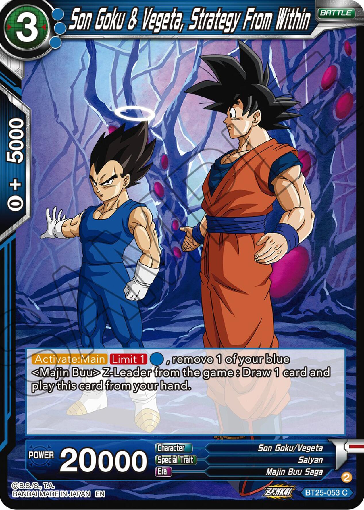 Son Goku & Vegeta, Strategy From Within (BT25-053) [Legend of the Dragon Balls] | Black Swamp Games