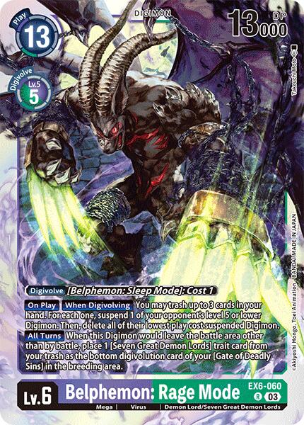 Belphemon: Rage Mode [EX6-060] [Infernal Ascension] | Black Swamp Games