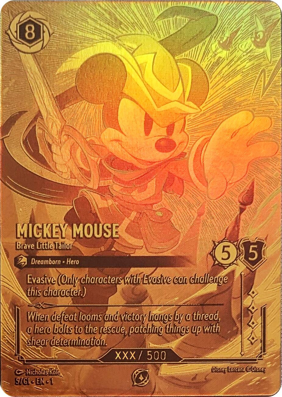 Mickey Mouse - Brave Little Tailor (Serial Numbered) (5) [Promo Cards] | Black Swamp Games