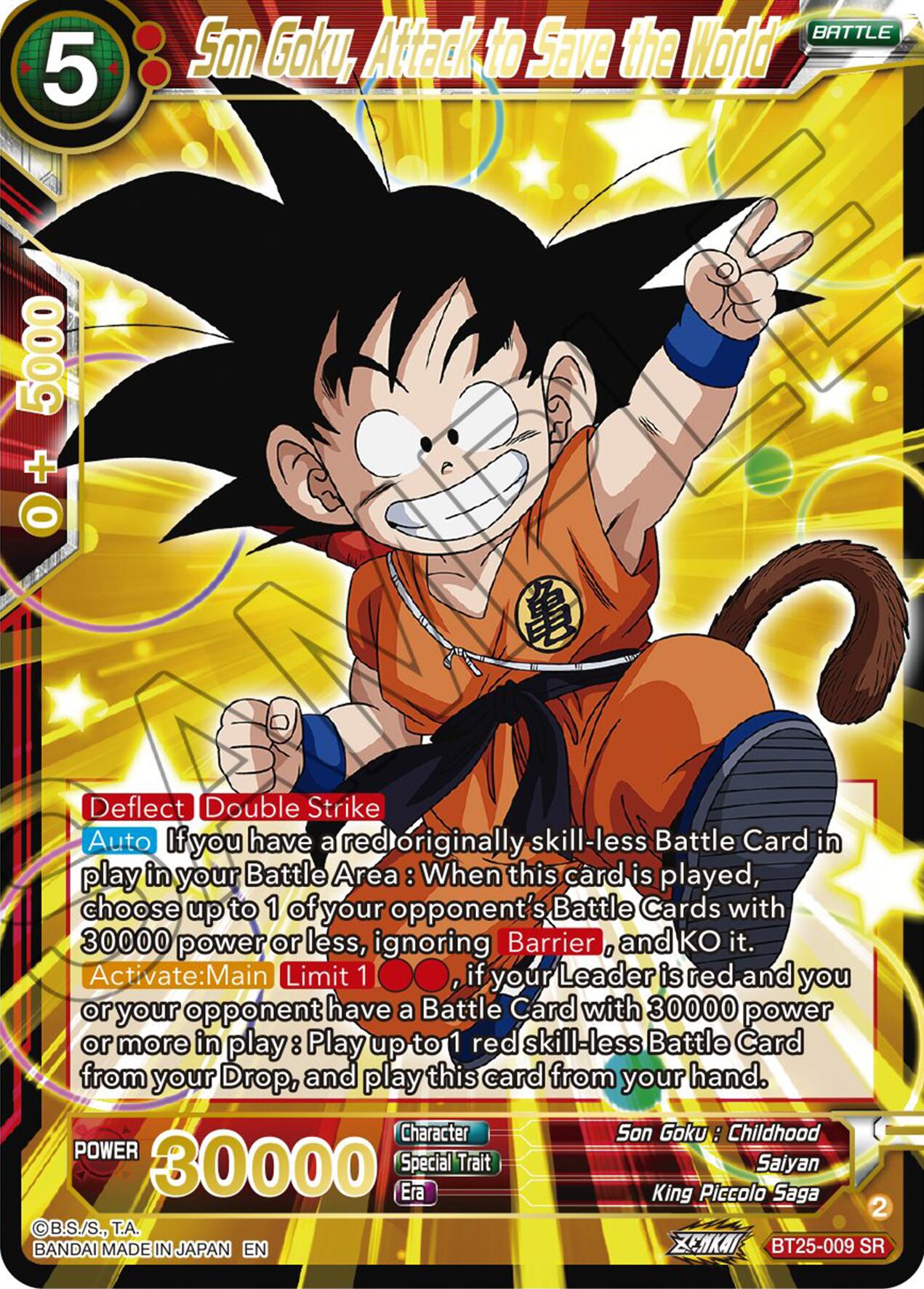 Son Goku, Attack to Save the World (BT25-009) [Legend of the Dragon Balls] | Black Swamp Games