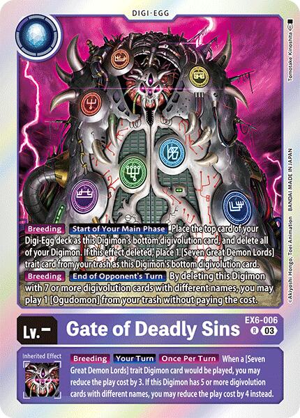 Gate of Deadly Sins [EX6-006] [Infernal Ascension] | Black Swamp Games