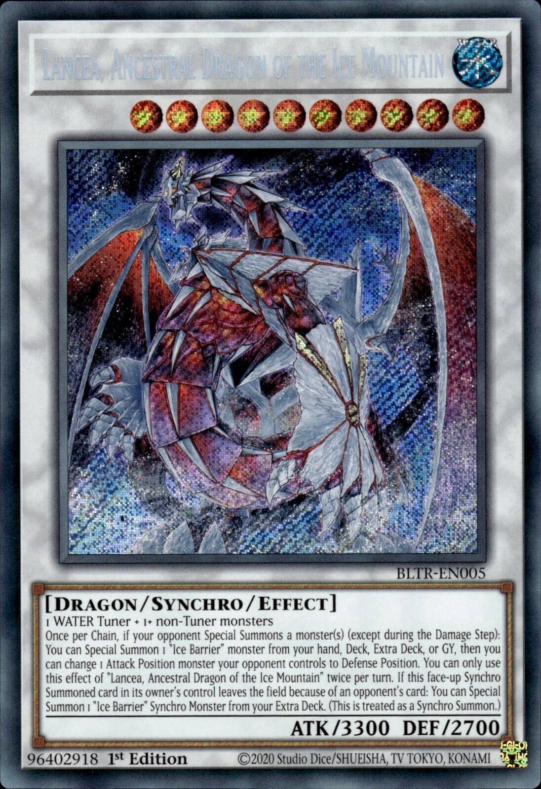 Lancea, Ancestral Dragon of the Ice Mountain [BLTR-EN005] Secret Rare | Black Swamp Games