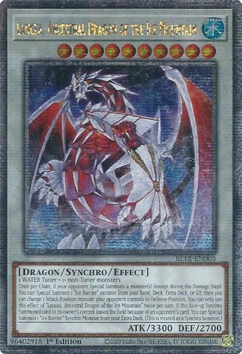 Lancea, Ancestral Dragon of the Ice Mountain (Quarter Century Secret Rare) [BLTR-EN005] Quarter Century Secret Rare | Black Swamp Games